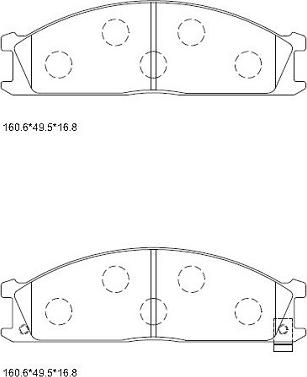 Asimco KD1792W - Kit pastiglie freno, Freno a disco autozon.pro