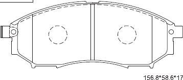 Asimco KD1755 - Kit pastiglie freno, Freno a disco autozon.pro