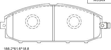 Asimco KD1764 - Kit pastiglie freno, Freno a disco autozon.pro