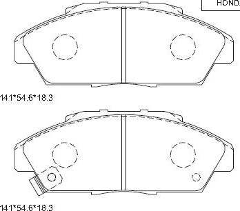 Asimco KD1763 - Kit pastiglie freno, Freno a disco autozon.pro