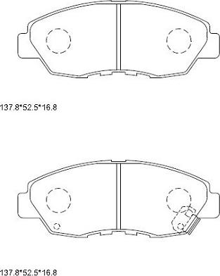 Asimco KD1701 - Kit pastiglie freno, Freno a disco autozon.pro