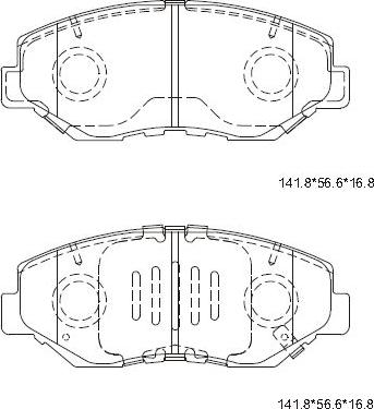 Asimco KD1708 - Kit pastiglie freno, Freno a disco autozon.pro