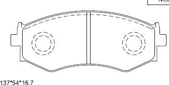 Asimco KD1716 - Kit pastiglie freno, Freno a disco autozon.pro