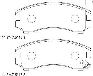 Asimco KD1713 - Kit pastiglie freno, Freno a disco autozon.pro