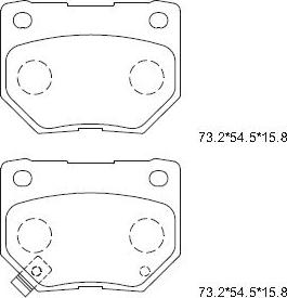 Asimco KD1717 - Kit pastiglie freno, Freno a disco autozon.pro