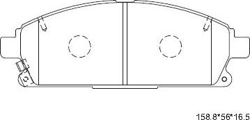 Asimco KD1735 - Kit pastiglie freno, Freno a disco autozon.pro