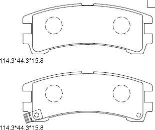 Asimco KD1736 - Kit pastiglie freno, Freno a disco autozon.pro