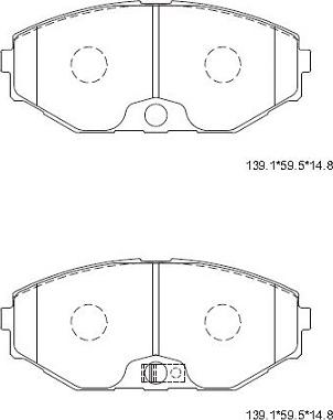 Asimco KD1738 - Kit pastiglie freno, Freno a disco autozon.pro