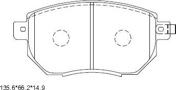 Asimco KD1726 - Kit pastiglie freno, Freno a disco autozon.pro