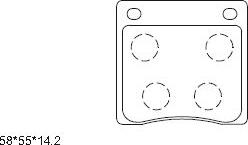 Asimco KD1720 - Kit pastiglie freno, Freno a disco autozon.pro