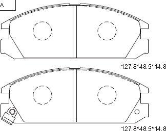 Asimco KD1721 - Kit pastiglie freno, Freno a disco autozon.pro