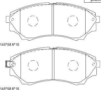 Asimco KD3301 - Kit pastiglie freno, Freno a disco autozon.pro