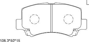 Asimco KD3312 - Kit pastiglie freno, Freno a disco autozon.pro