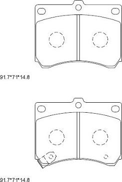 Asimco KD3799 - Kit pastiglie freno, Freno a disco autozon.pro