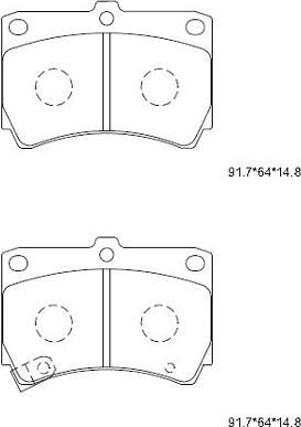 Asimco KD3798 - Kit pastiglie freno, Freno a disco autozon.pro