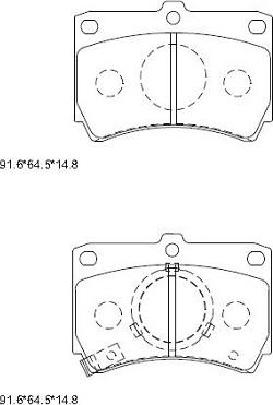 Asimco KD3797F - Kit pastiglie freno, Freno a disco autozon.pro