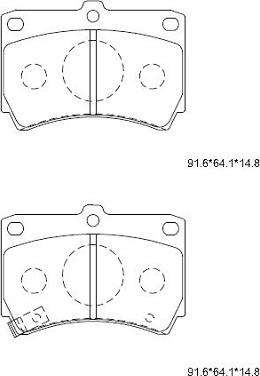 Asimco KD3797 - Kit pastiglie freno, Freno a disco autozon.pro