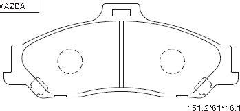 Asimco KD3750 - Kit pastiglie freno, Freno a disco autozon.pro