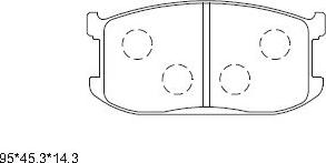 Asimco KD3752 - Kit pastiglie freno, Freno a disco autozon.pro