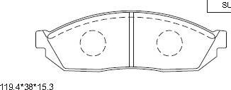 Asimco KD3761 - Kit pastiglie freno, Freno a disco autozon.pro