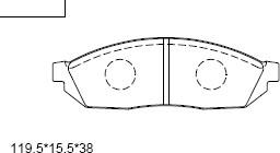 Asimco KD3767 - Kit pastiglie freno, Freno a disco autozon.pro