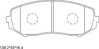 Asimco KD3707 - Kit pastiglie freno, Freno a disco autozon.pro