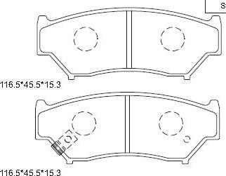 Asimco KD3717 - Kit pastiglie freno, Freno a disco autozon.pro