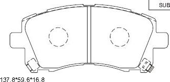 Asimco KD3780 - Kit pastiglie freno, Freno a disco autozon.pro