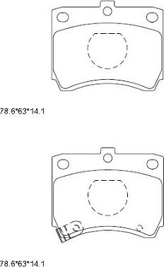 Asimco KD3734 - Kit pastiglie freno, Freno a disco autozon.pro