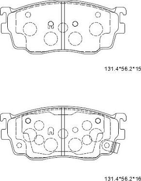 Asimco KD3724 - Kit pastiglie freno, Freno a disco autozon.pro