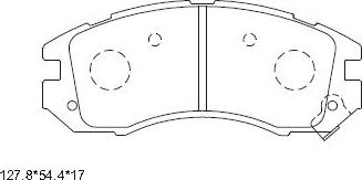 Asimco KD3721 - Kit pastiglie freno, Freno a disco autozon.pro