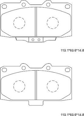 Asimco KD3728 - Kit pastiglie freno, Freno a disco autozon.pro