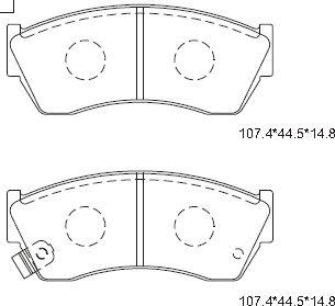 Asimco KD3779 - Kit pastiglie freno, Freno a disco autozon.pro