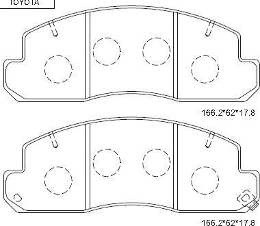 Asimco KD2532 - Kit pastiglie freno, Freno a disco autozon.pro