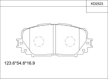 Asimco KD2523 - Kit pastiglie freno, Freno a disco autozon.pro