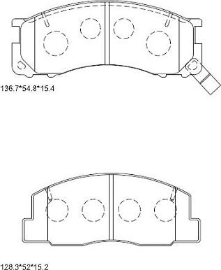 Asimco KD2691 - Kit pastiglie freno, Freno a disco autozon.pro