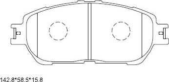 Asimco KD2639 - Kit pastiglie freno, Freno a disco autozon.pro