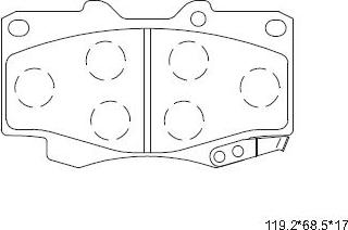 Asimco KD2205 - Kit pastiglie freno, Freno a disco autozon.pro