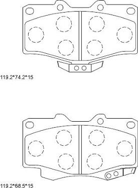 Asimco KD2203 - Kit pastiglie freno, Freno a disco autozon.pro