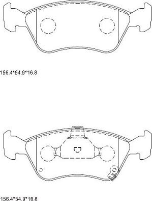 Asimco KD2797 - Kit pastiglie freno, Freno a disco autozon.pro