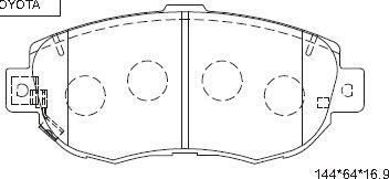 Asimco KD2741W - Kit pastiglie freno, Freno a disco autozon.pro