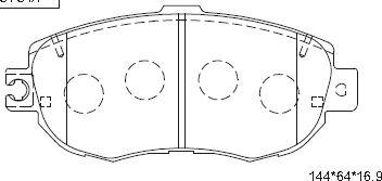 Asimco KD2741 - Kit pastiglie freno, Freno a disco autozon.pro