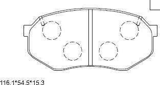 Asimco KD2743 - Kit pastiglie freno, Freno a disco autozon.pro