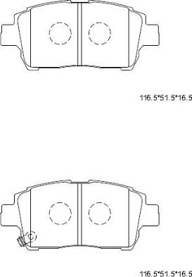 Asimco KD2754 - Kit pastiglie freno, Freno a disco autozon.pro