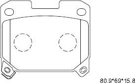 Asimco KD2760 - Kit pastiglie freno, Freno a disco autozon.pro