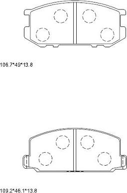 Asimco KD2767 - Kit pastiglie freno, Freno a disco autozon.pro