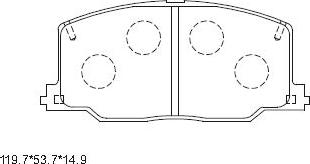 Asimco KD2710 - Kit pastiglie freno, Freno a disco autozon.pro