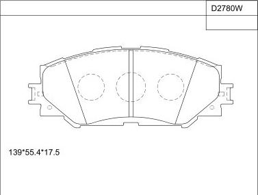 Asimco KD2780W - Kit pastiglie freno, Freno a disco autozon.pro