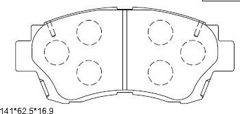 Asimco KD2731 - Kit pastiglie freno, Freno a disco autozon.pro