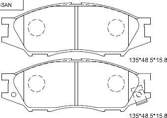 Advics SS584-S - Kit pastiglie freno, Freno a disco autozon.pro